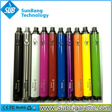 2014 New Variable Voltage 3.3V-4.8V Vision Spinner 2 E Cigarette Battery with Seven Colours
